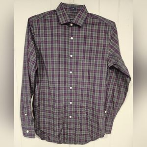 J Crew Slim Flex Wrinkle Free Long Sleeve Button Front Shirt Size Small Plaid